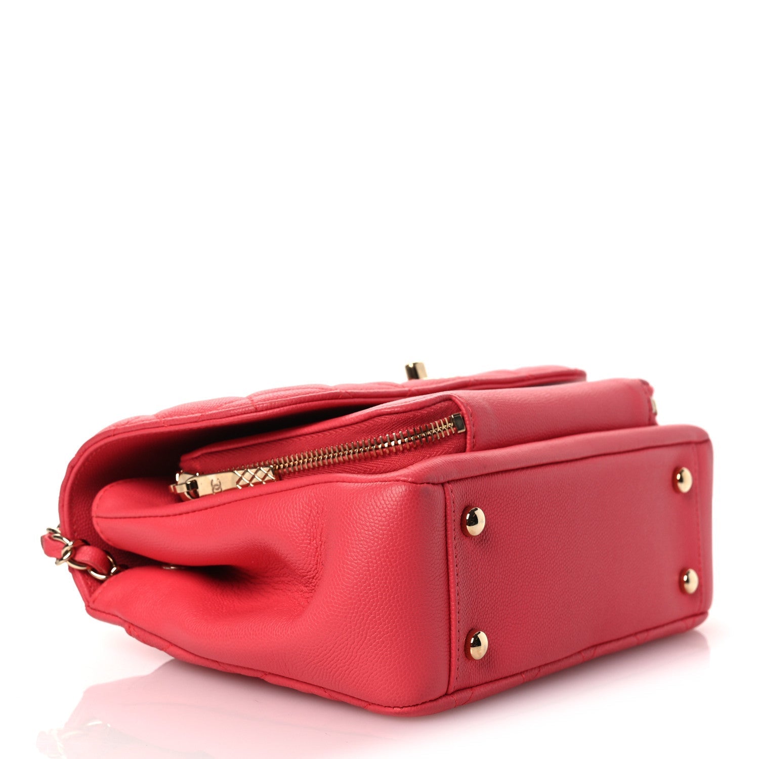 Caviar Quilted Small Business Affinity Flap Dark Pink