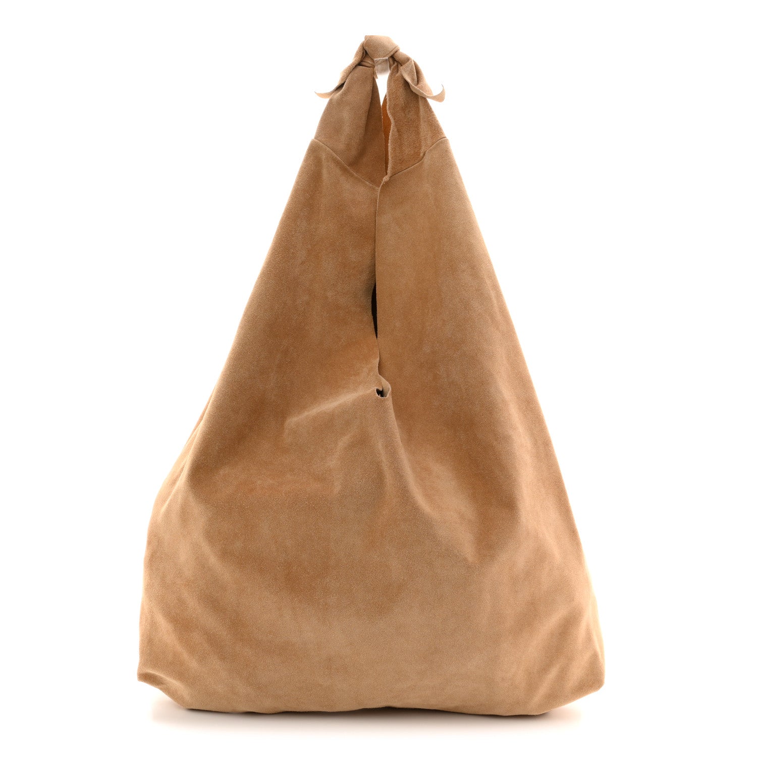 Suede Bindle Bag Warm Beige