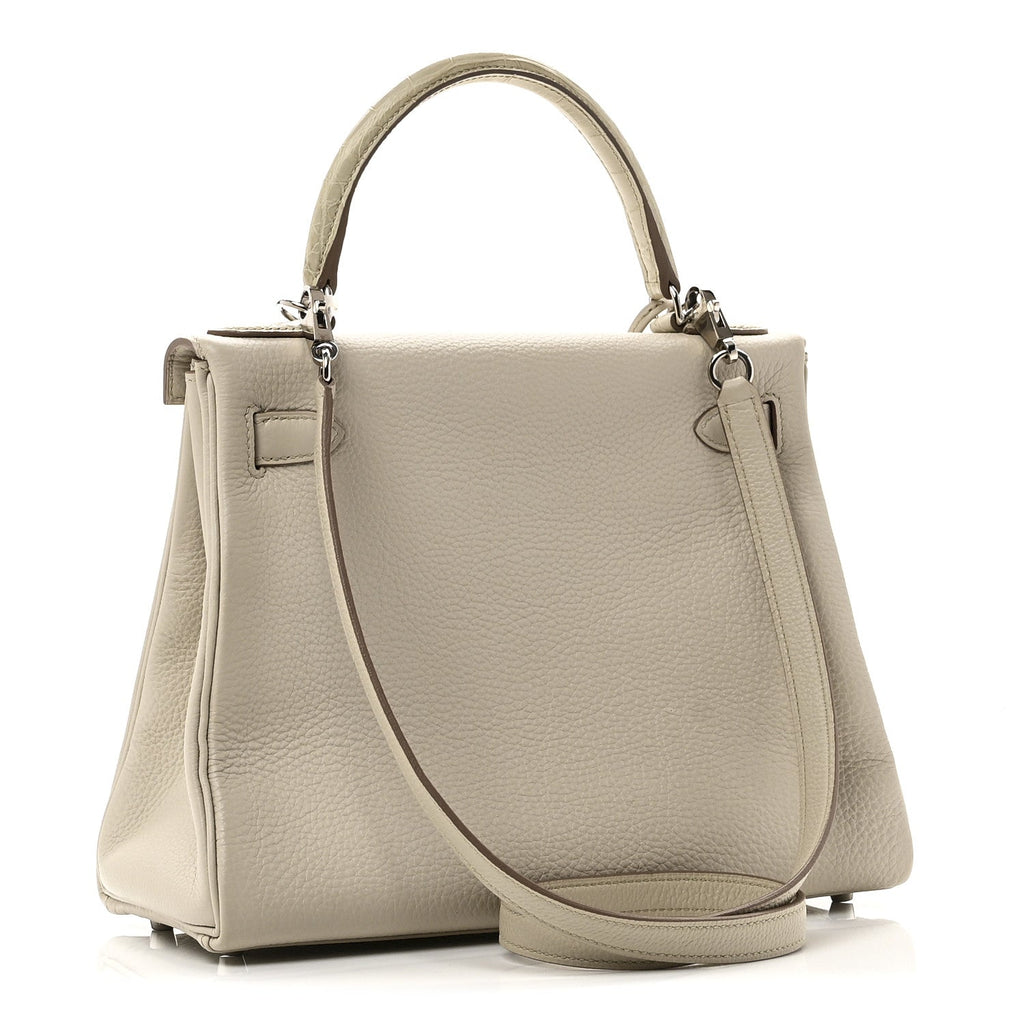 Togo Matte Alligator Kelly Retourne Touch 28 Beton