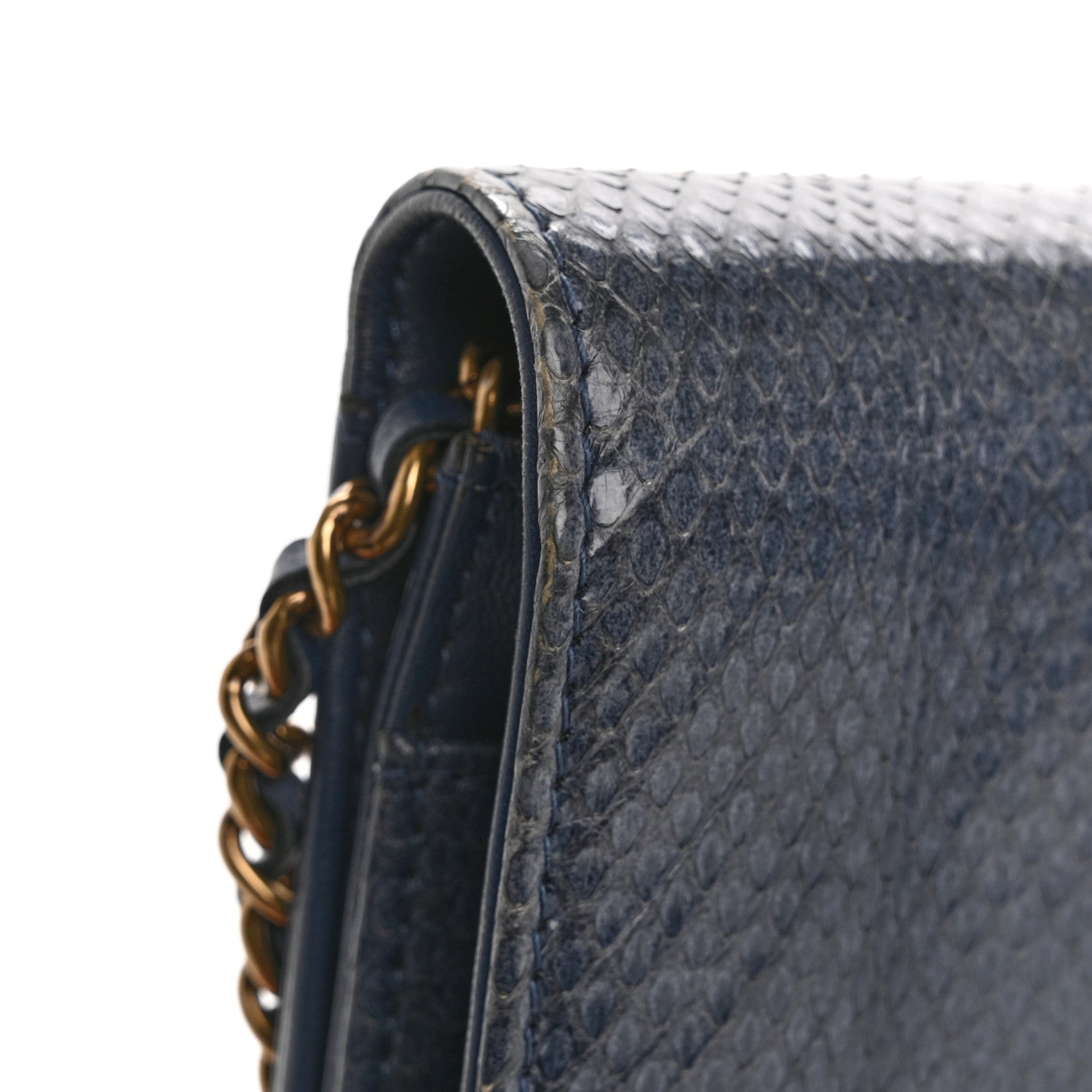 Snakeskin Wallet On Chain WOC Blue