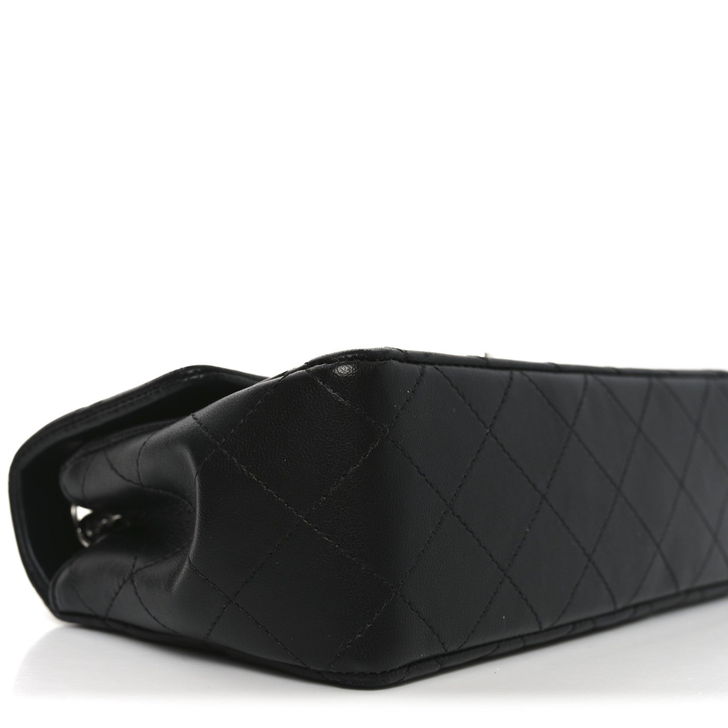 Lambskin Quilted Mini Rectangular Flap Black