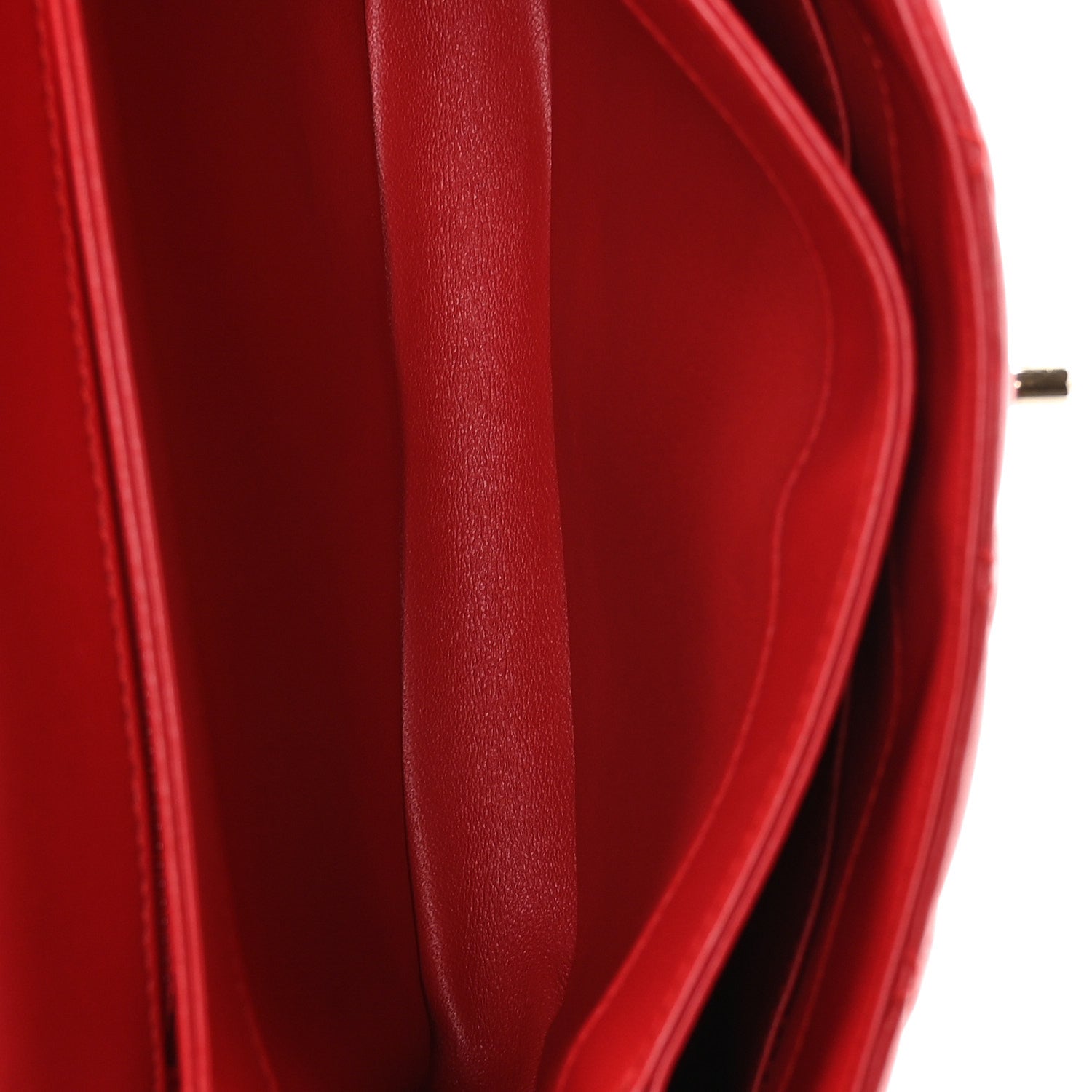 Lambskin Quilted Small Trendy CC Flap Dual Handle Bag Red