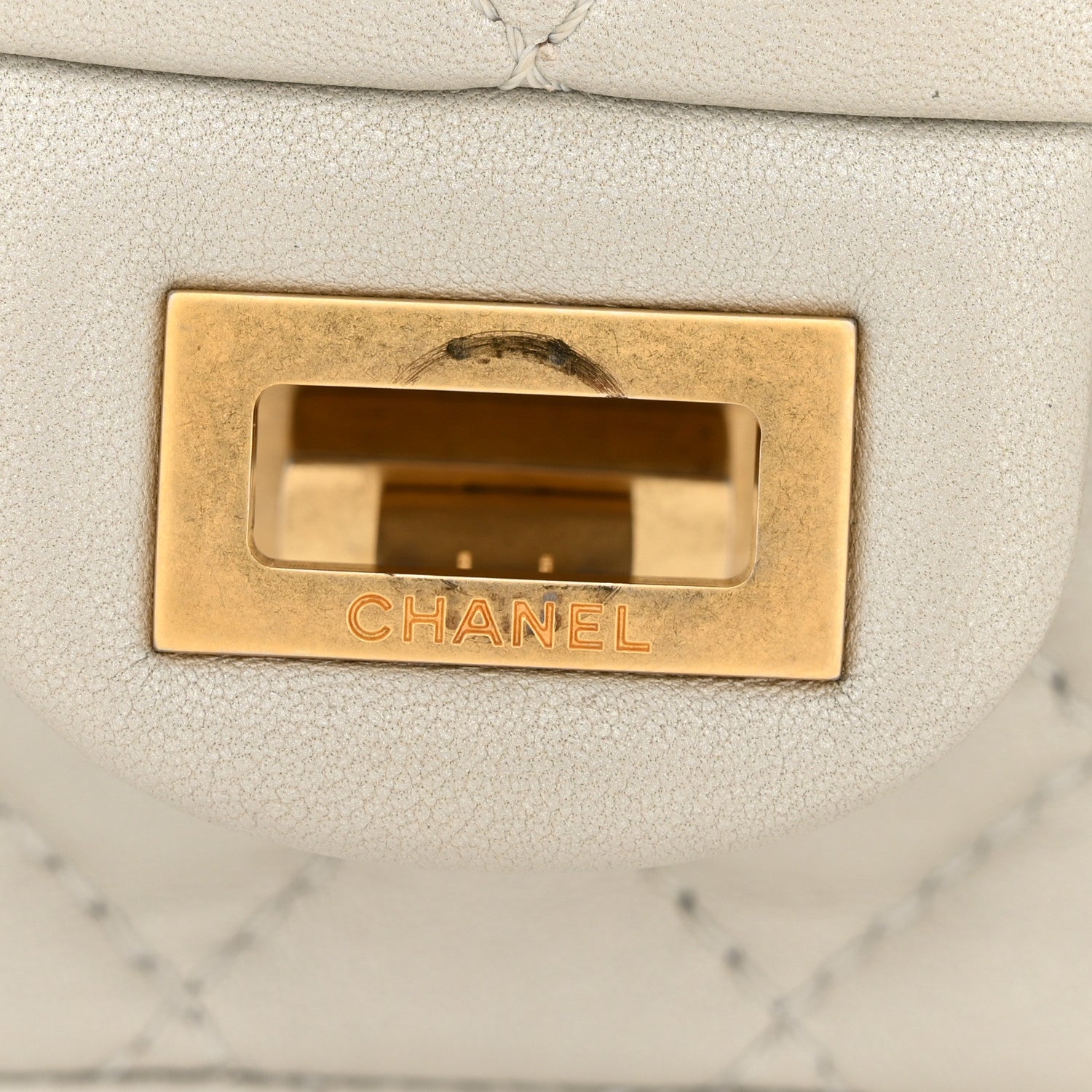 Metallic Goatskin Quilted 2.55 Reissue Mini Flap Silver