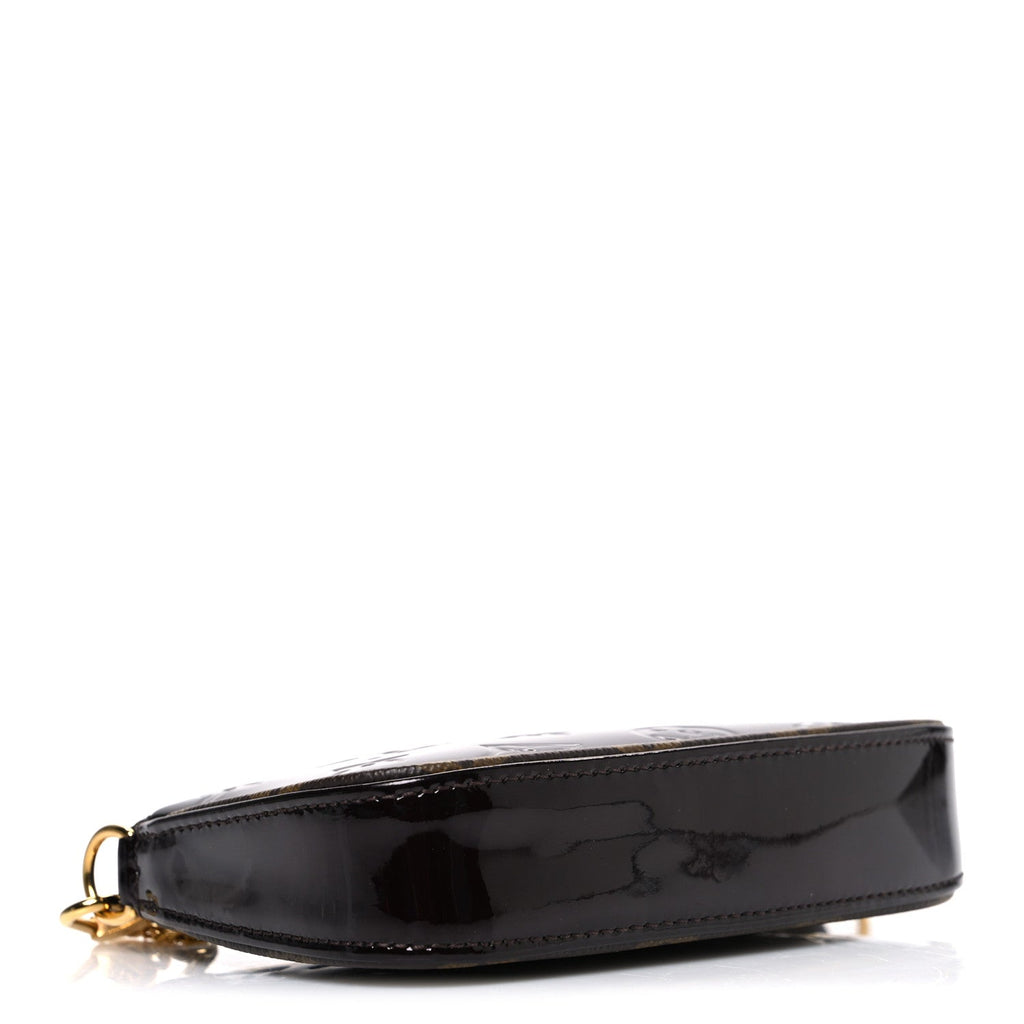 Vernis Monogram Mini Pochette Accessories Amarante