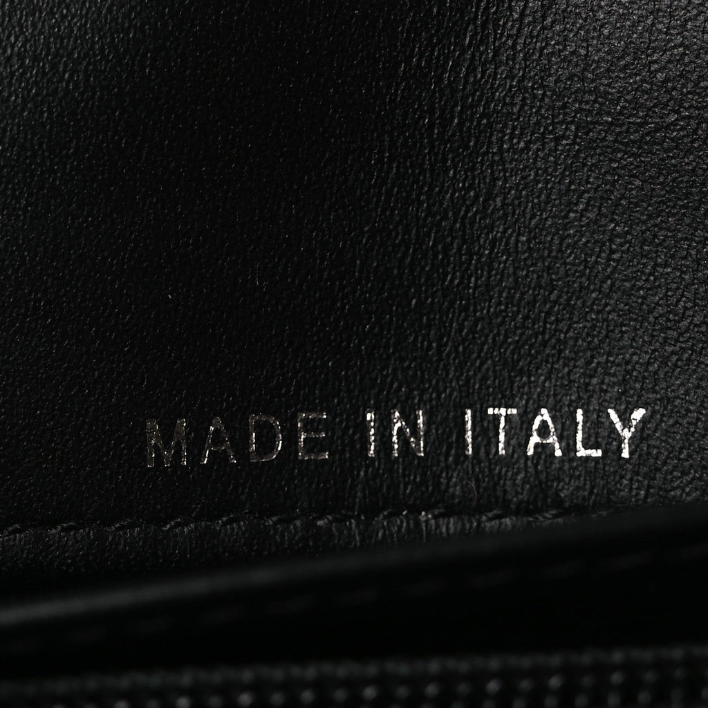 Patent Quilted Wallet On Removable Chain WOC Black