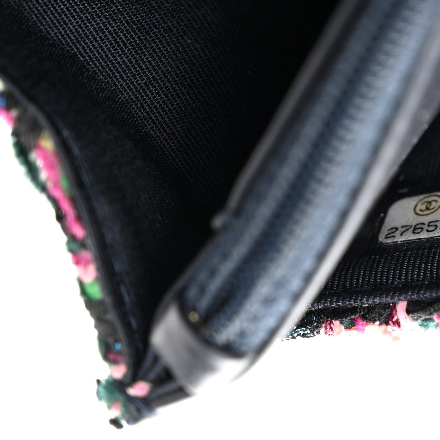 Tweed Quilted Reissue Wallet On Chain WOC Pink Multicolor