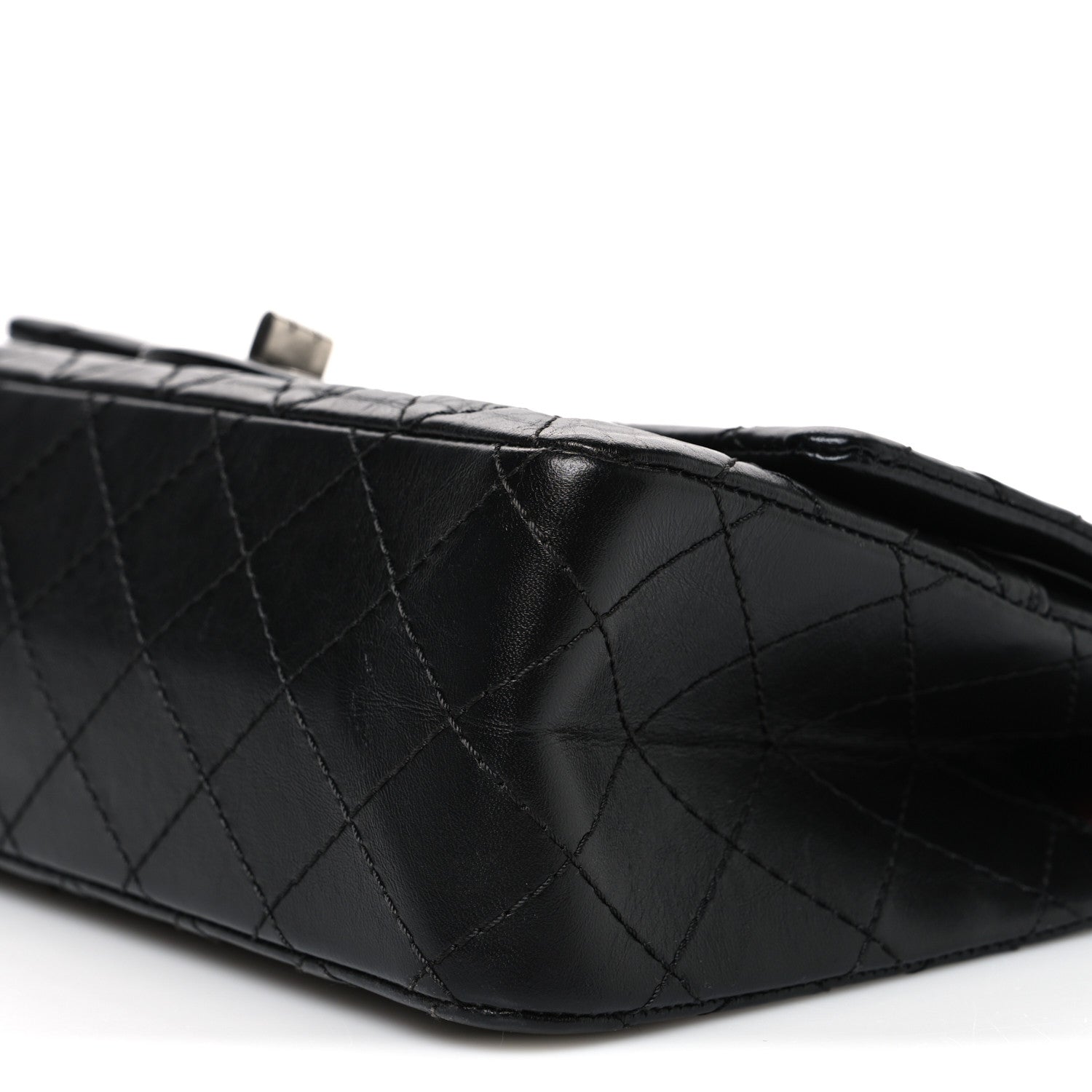 Aged Calfskin Quilted 2.55 Reissue 225 Flap Black