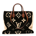 Shearling Monogram Giant Teddy Onthego GM Black White