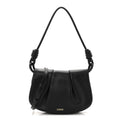 Shiny Nappa Calfskin Paseo Satchel Black
