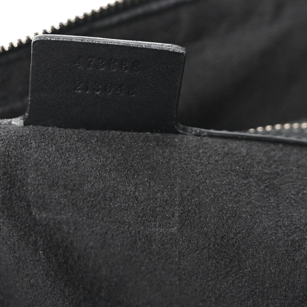 GG Supreme Monogram Caleido Web Briefcase Black