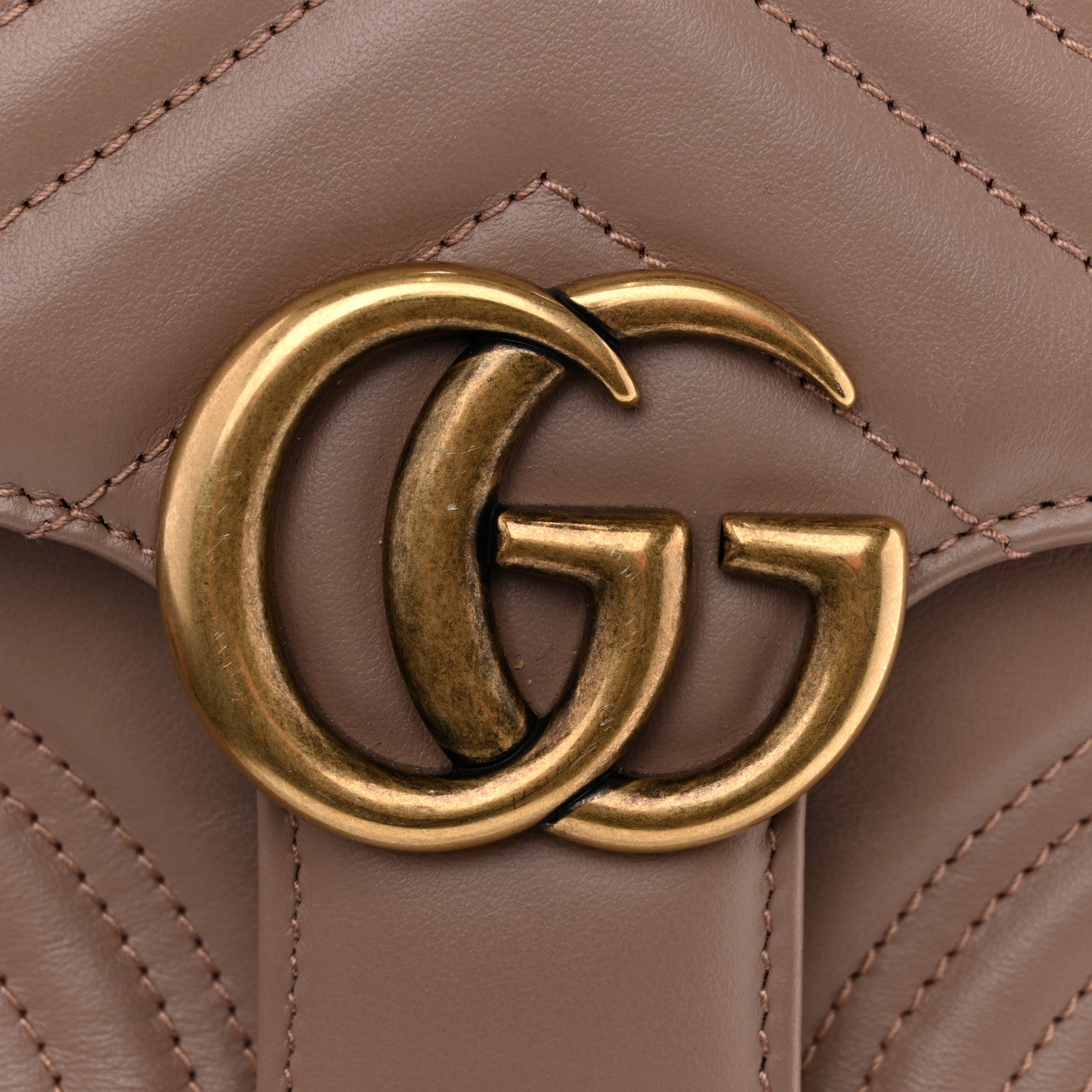 Calfskin Matelasse Mini GG Marmont Top Handle Shoulder Bag Porcelain Rose