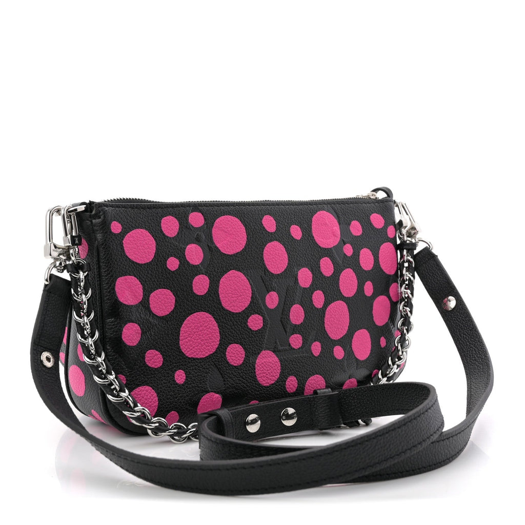 LV X YK Empreinte Multi Pochette Accessories Black Fuchsia