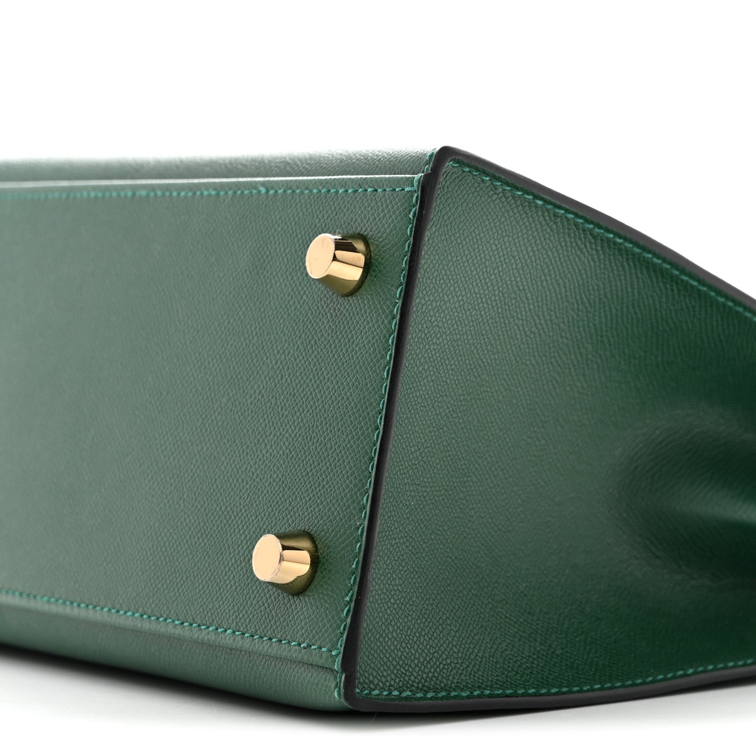 Madame Calfskin Shiny Alligator Kelly Sellier Touch 25 Vert Moyen