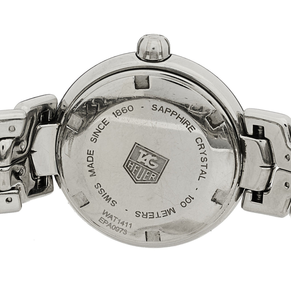 Stainless Steel Diamond 29mm Link Lady Quartz Watch Silver WAT1411
