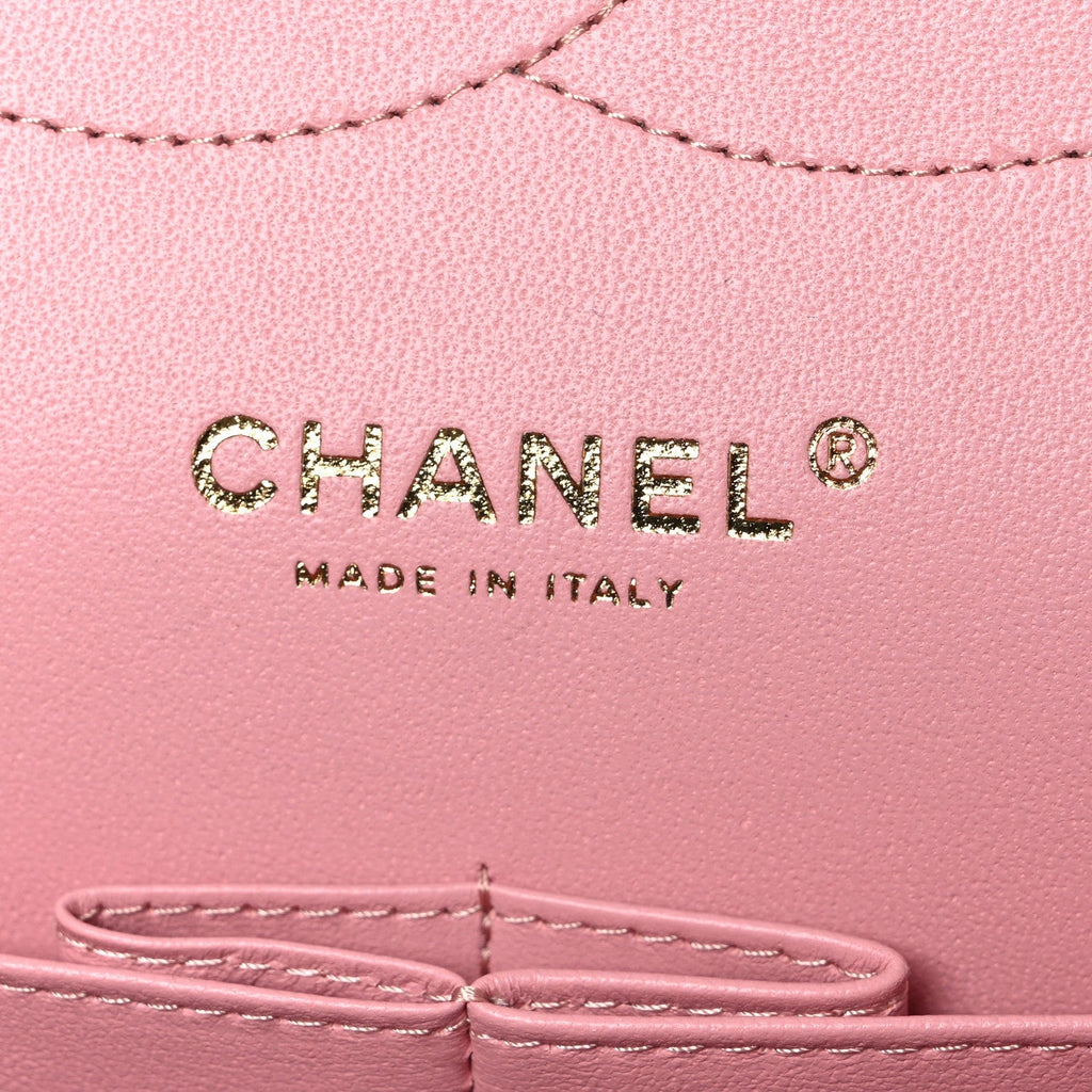 Caviar Quilted Jumbo Double Flap Pink