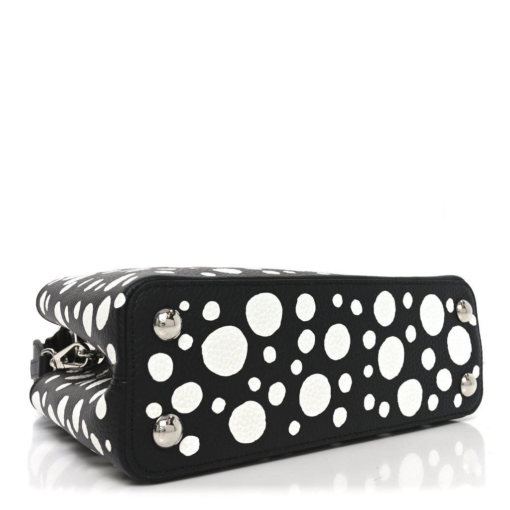 LV X YK Taurillon Capucines BB Black White