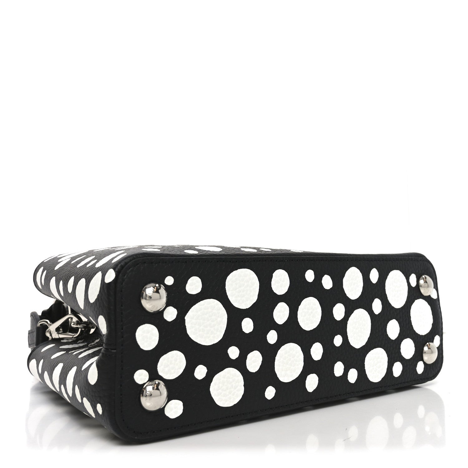 LV X YK Taurillon Capucines BB Black White