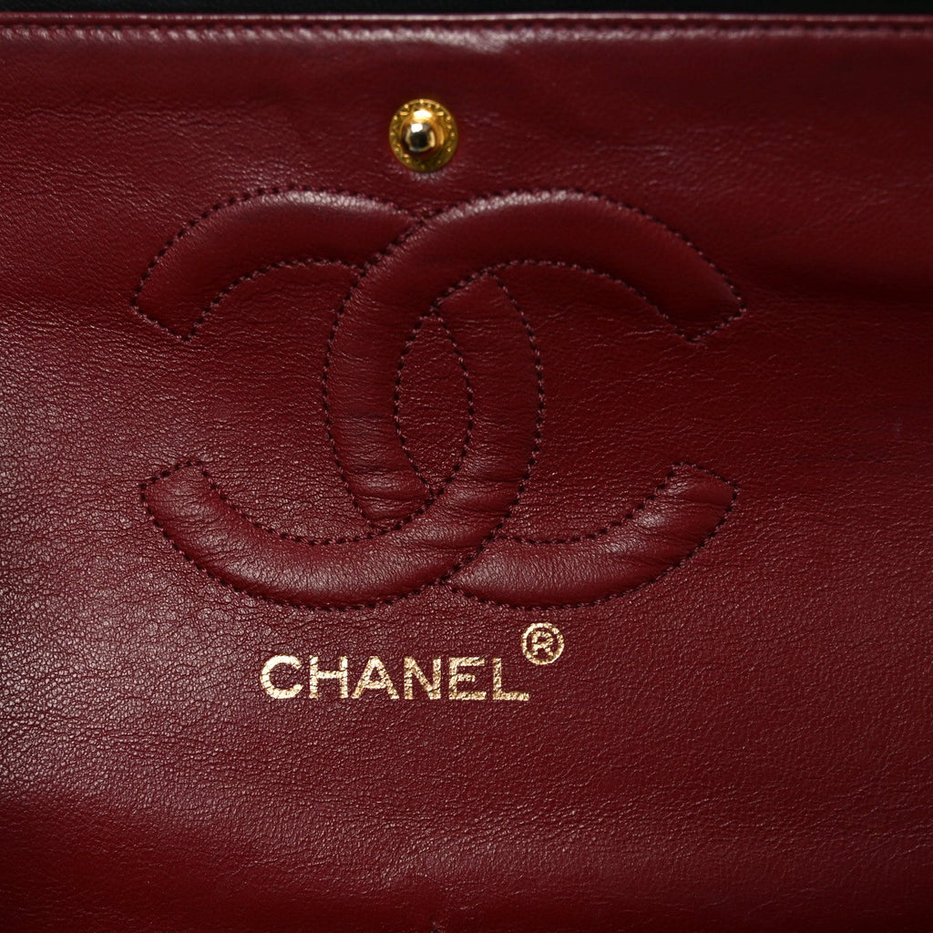 Lambskin Quilted Small Double Flap Black