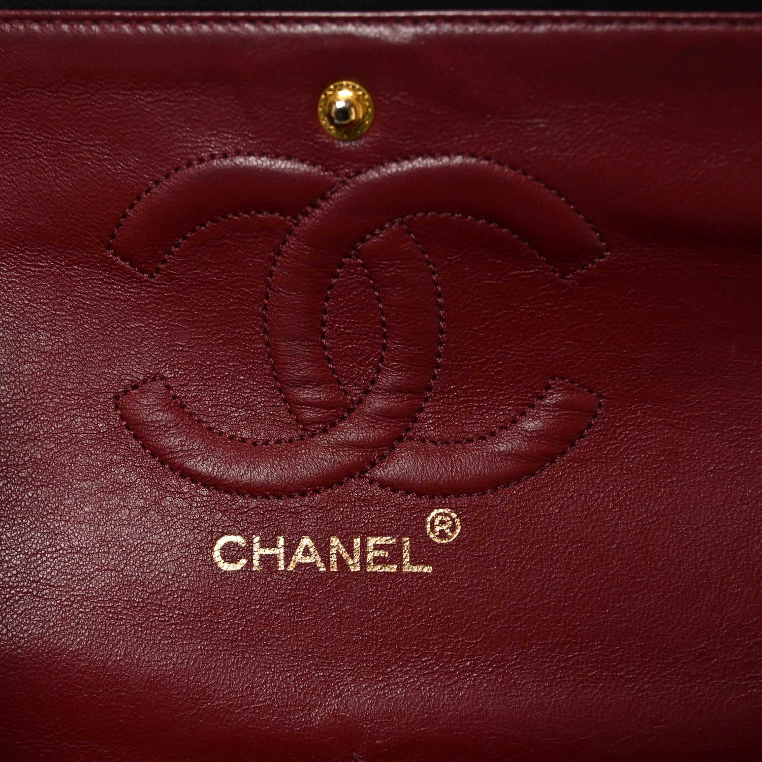 Lambskin Quilted Small Double Flap Black