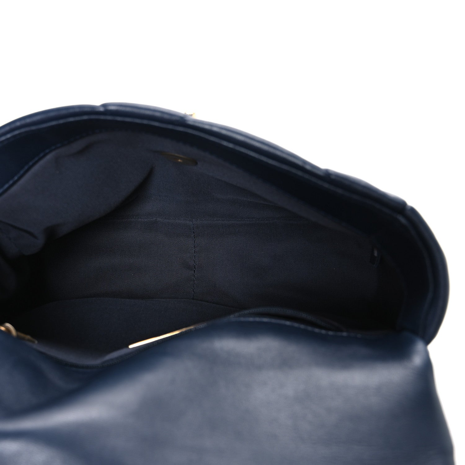 Lambskin Quilted Medium Chanel 19 Flap Navy Blue