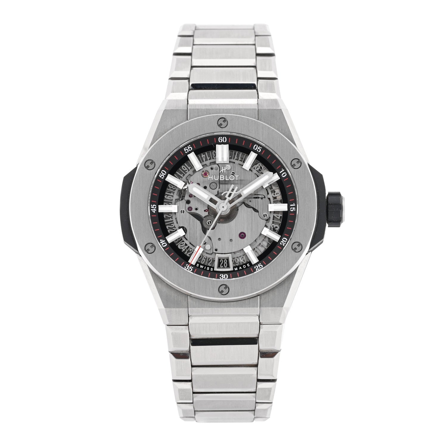 Titanium 40mm Big Bang Integrated Time Only Automatic Watch Silver 456.NX.0170.NX