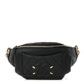 Caviar Quilted Filigree Waist Bag Black
