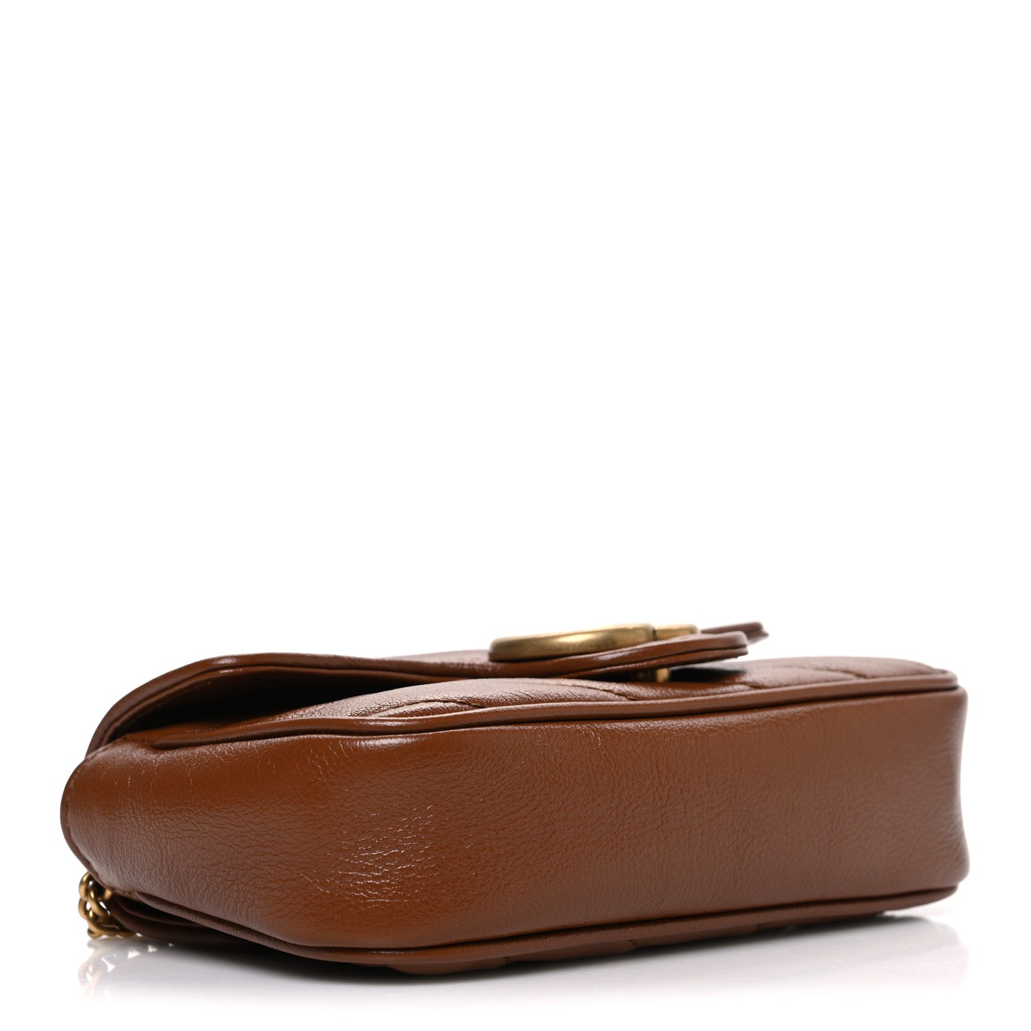 Azalea Calfskin Matelasse Diagonal Super Mini GG Marmont Shoulder Bag Cuir