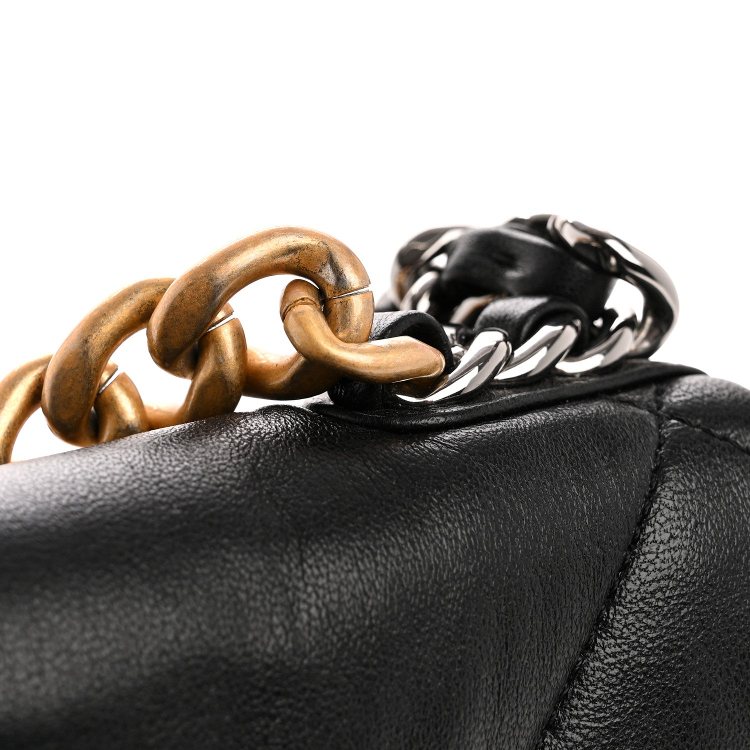 Lambskin Quilted Medium Chanel 19 Flap Black