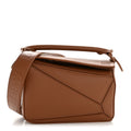 Satin Calfskin Mini Puzzle Bag Pecan
