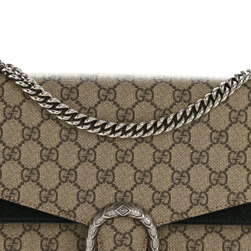 GG Supreme Monogram Medium Dionysus Shoulder Bag Black