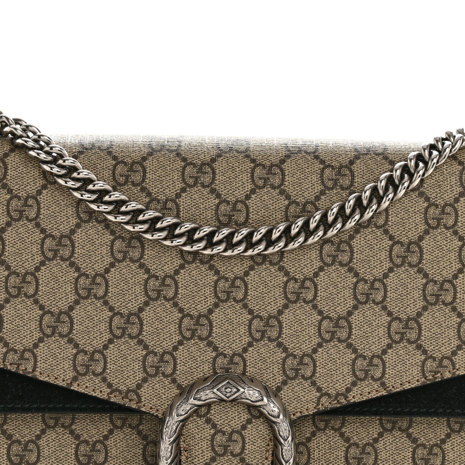 GG Supreme Monogram Medium Dionysus Shoulder Bag Black