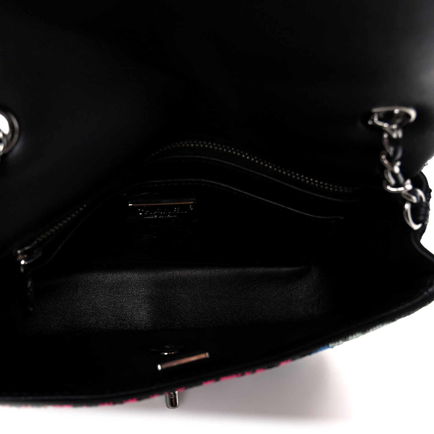 Sequin Logo Small Flap Ruthenium Multicolor