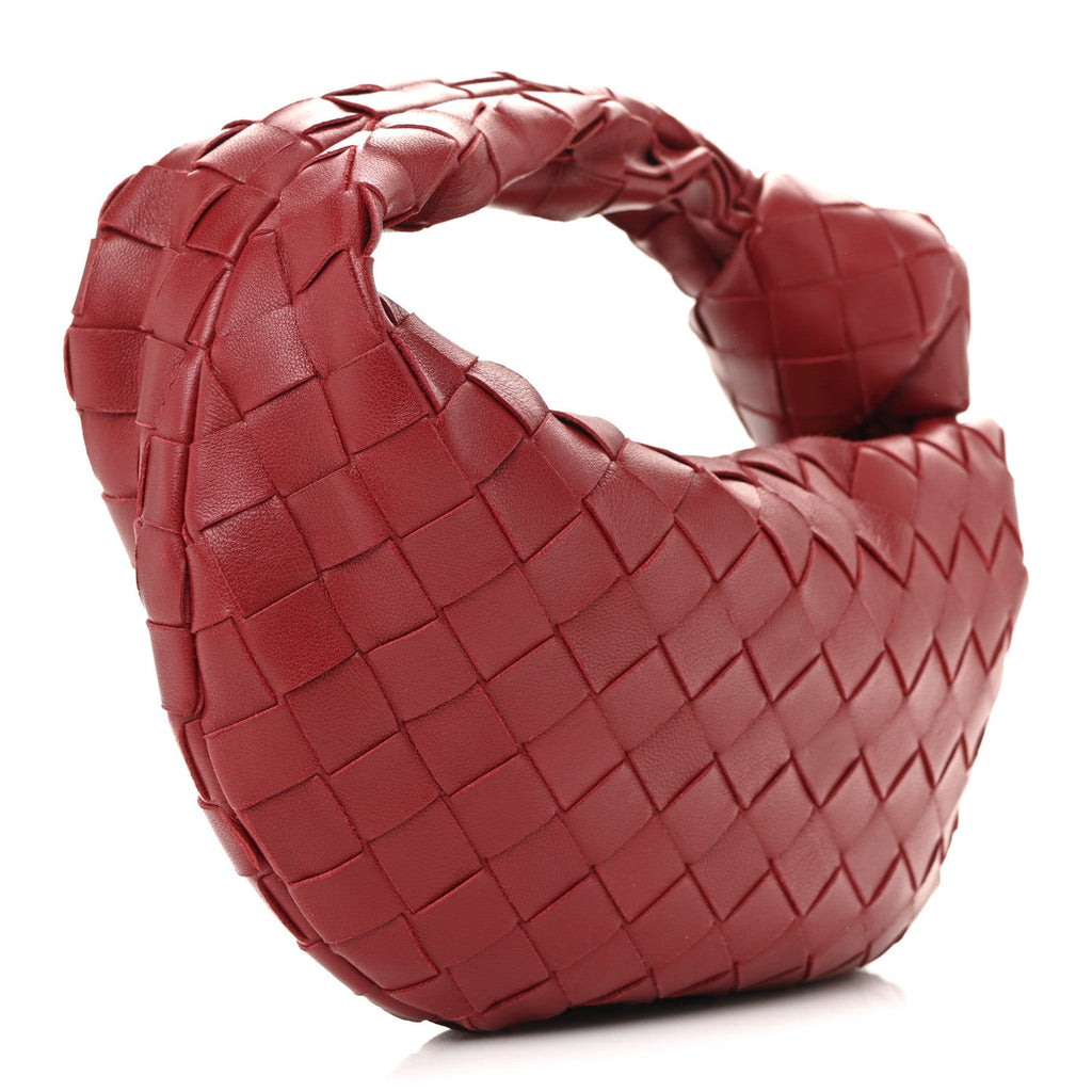 Nappa Intrecciato Mini Jodie Dark Red