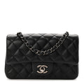 Caviar Quilted Mini Rectangular Flap Black