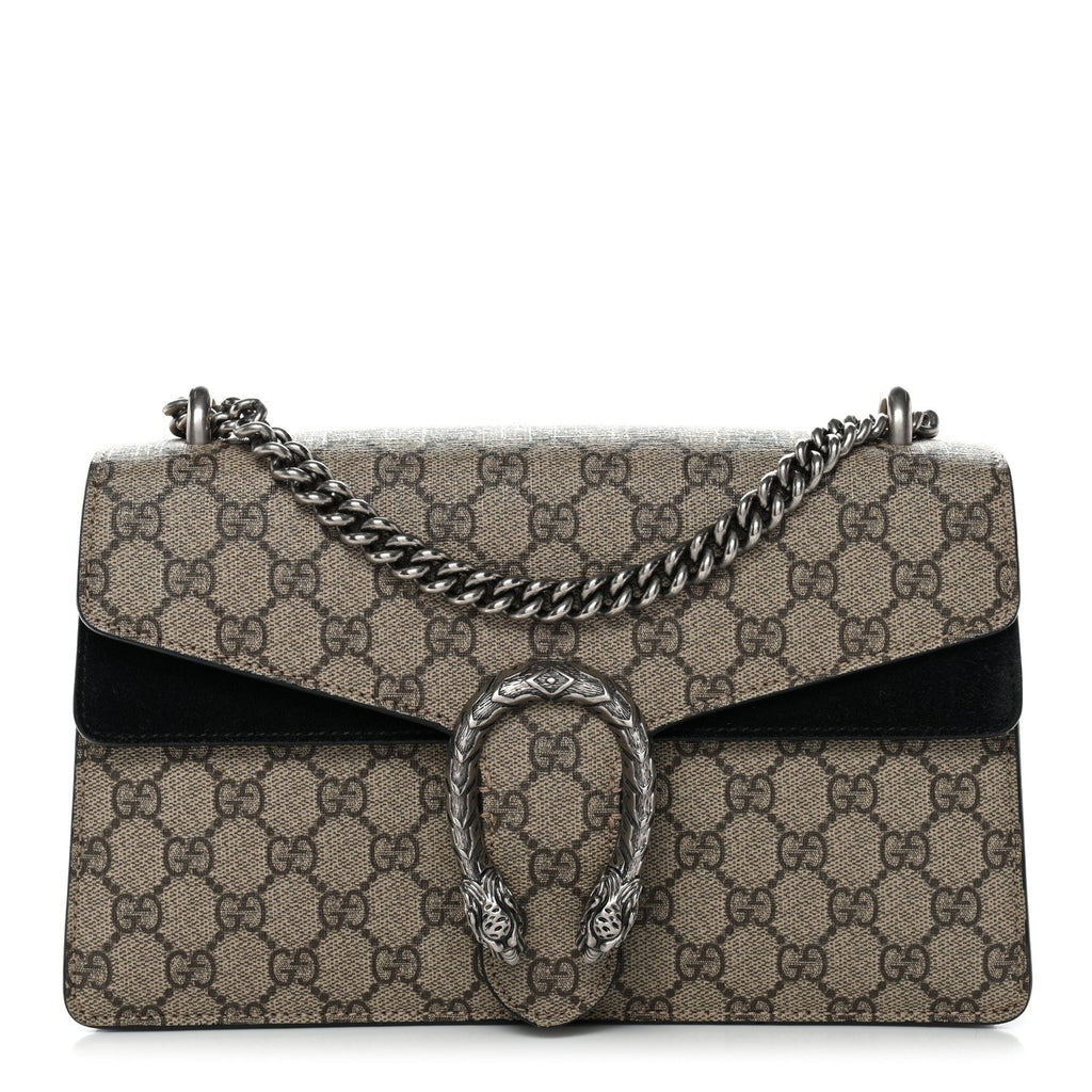 GG Supreme Monogram Small Dionysus Shoulder Bag Black
