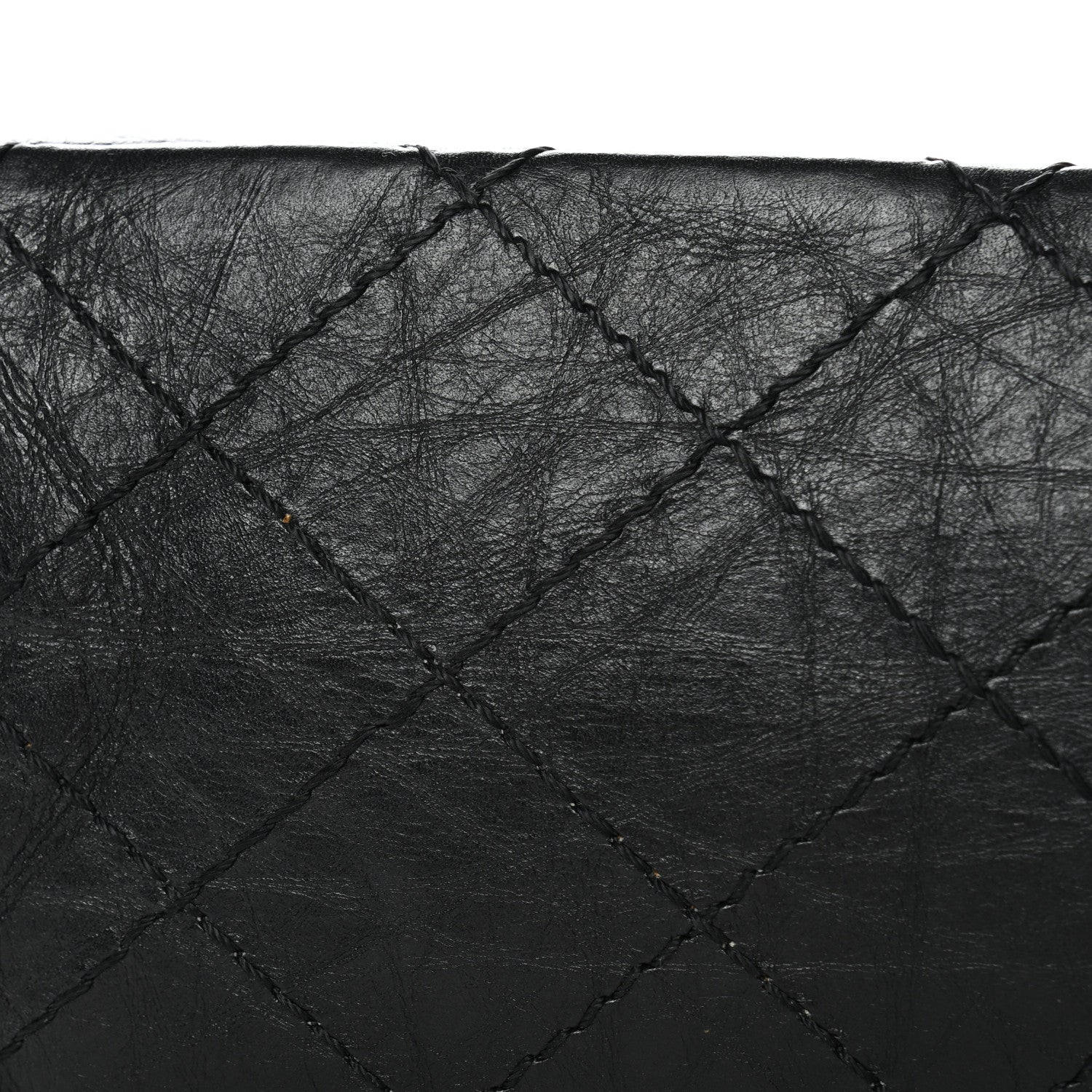 Aged Calfskin Quilted 2.55 Reissue 226 Flap Black