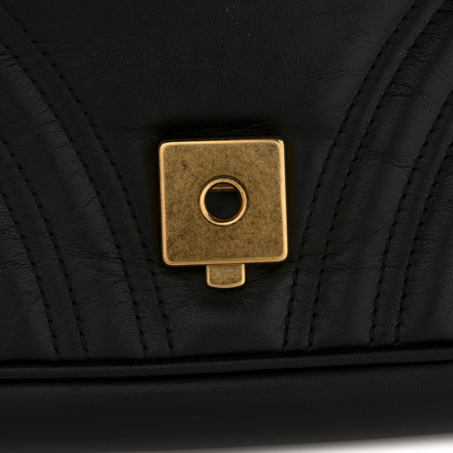 Calfskin Matelasse Small GG Marmont Shoulder Bag Black
