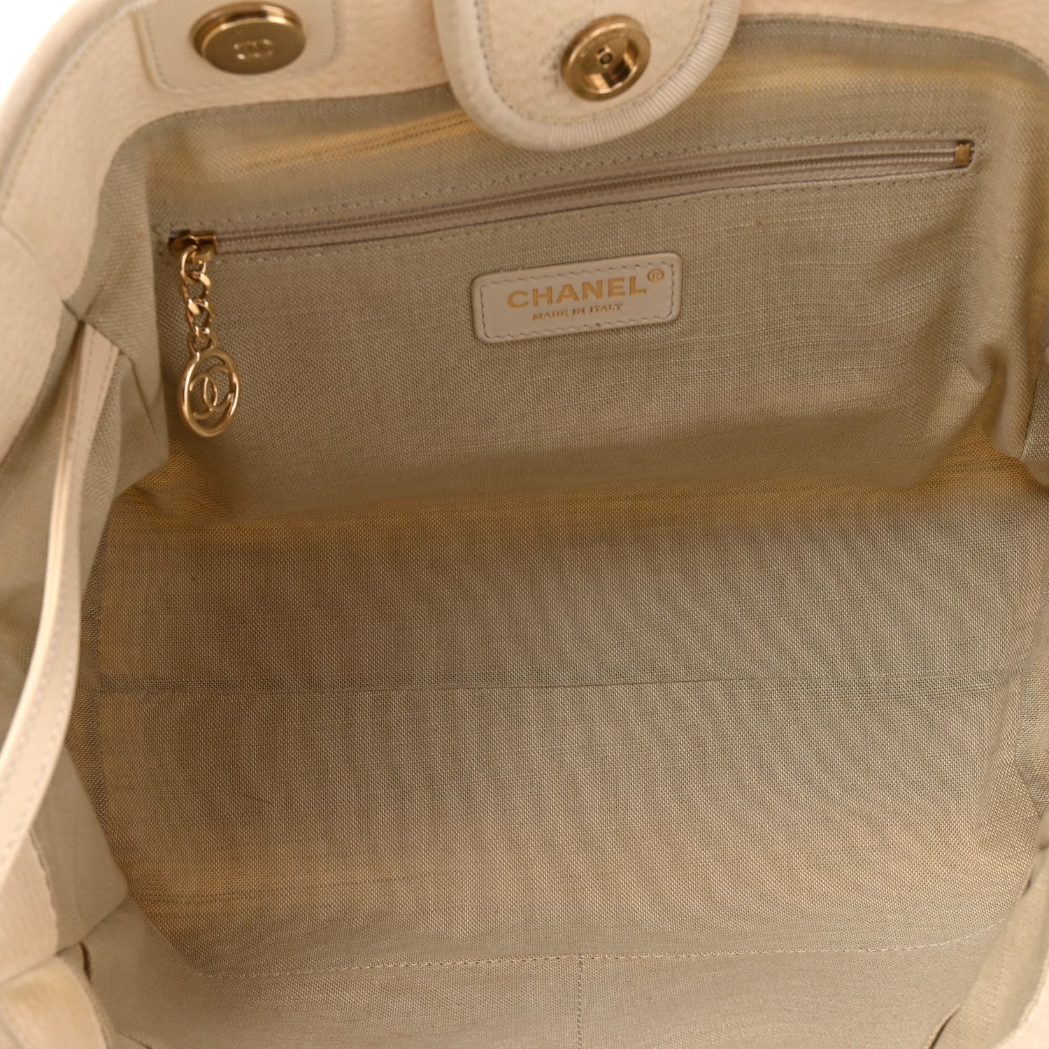 Mixed Fibers Small Deauville Tote White