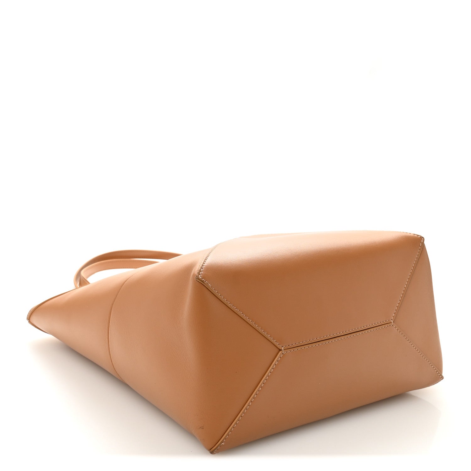 Shiny Calfskin Medium Puzzle Fold Tote Warm Desert