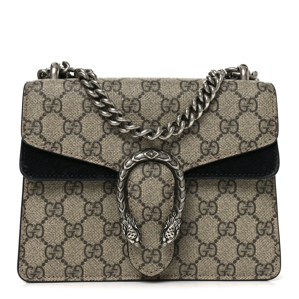 GG Supreme Monogram Mini Dionysus Shoulder Bag Black