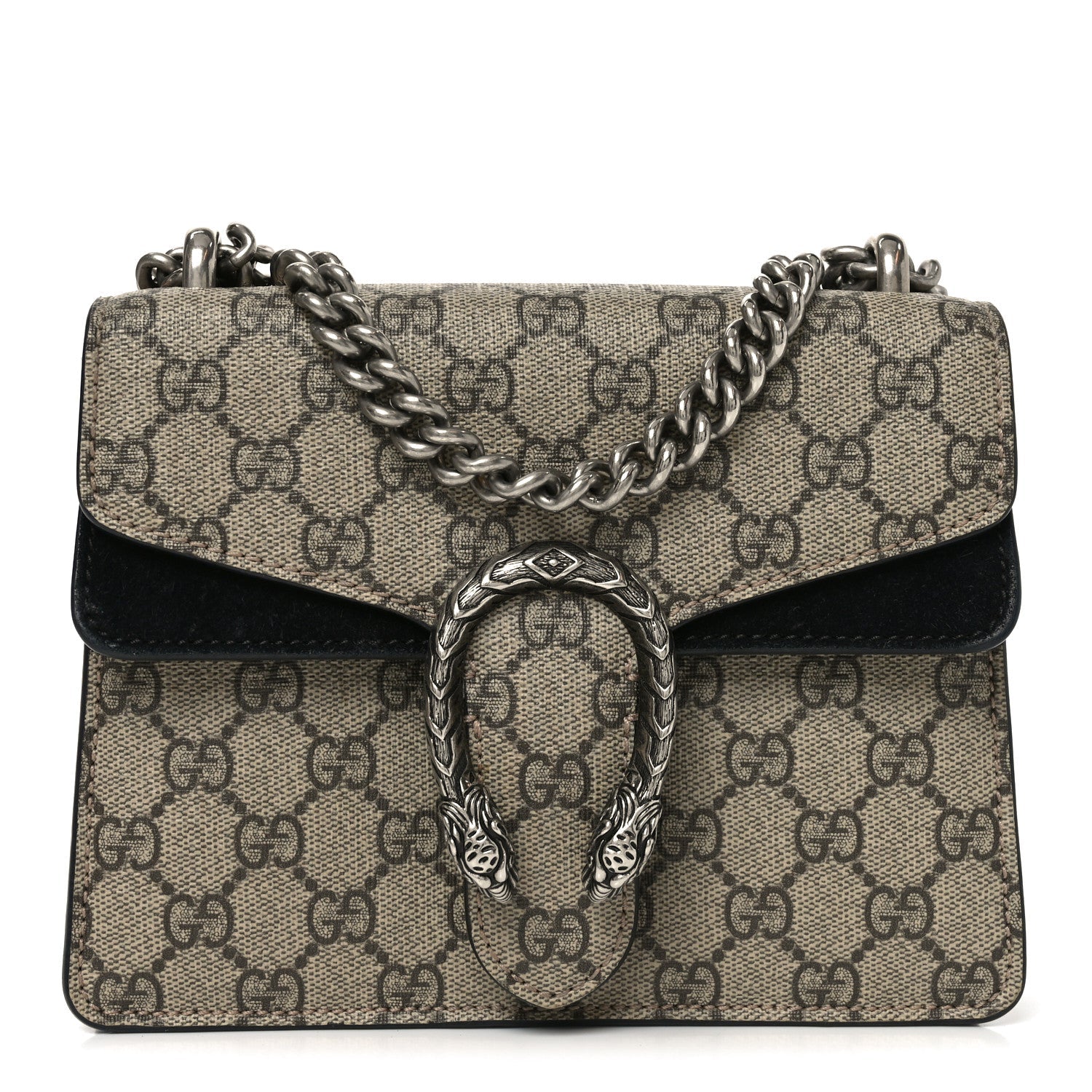 GG Supreme Monogram Mini Dionysus Shoulder Bag Black