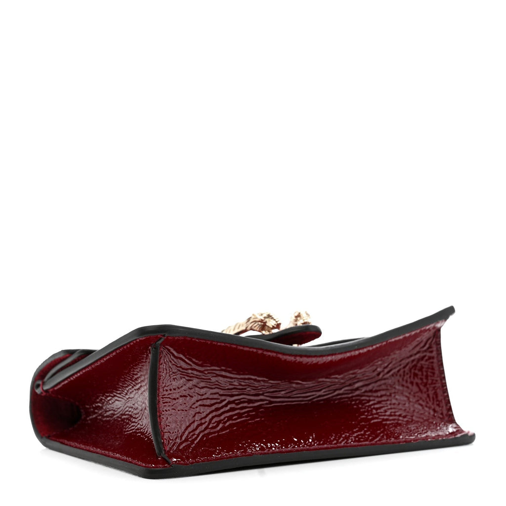 Crinkled Patent Mini Dionysus Shoulder Bag Rosso Ancora Red