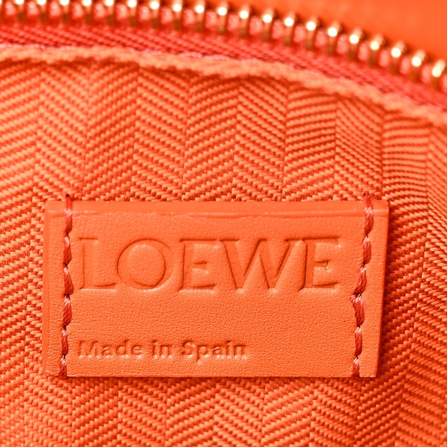 Satin Calfskin Small Puzzle Bag Orange