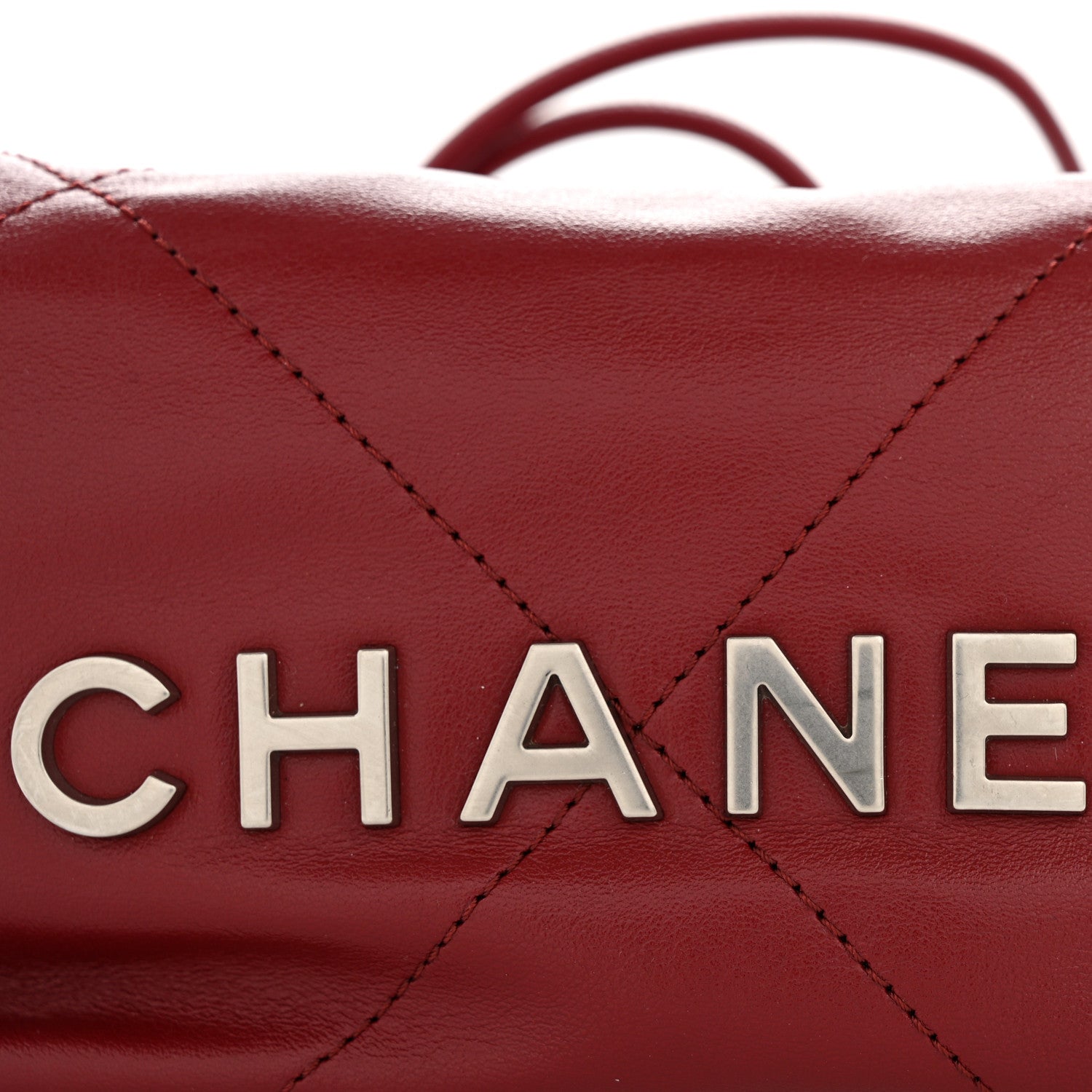Shiny Calfskin Quilted Mini Chanel 22 Red