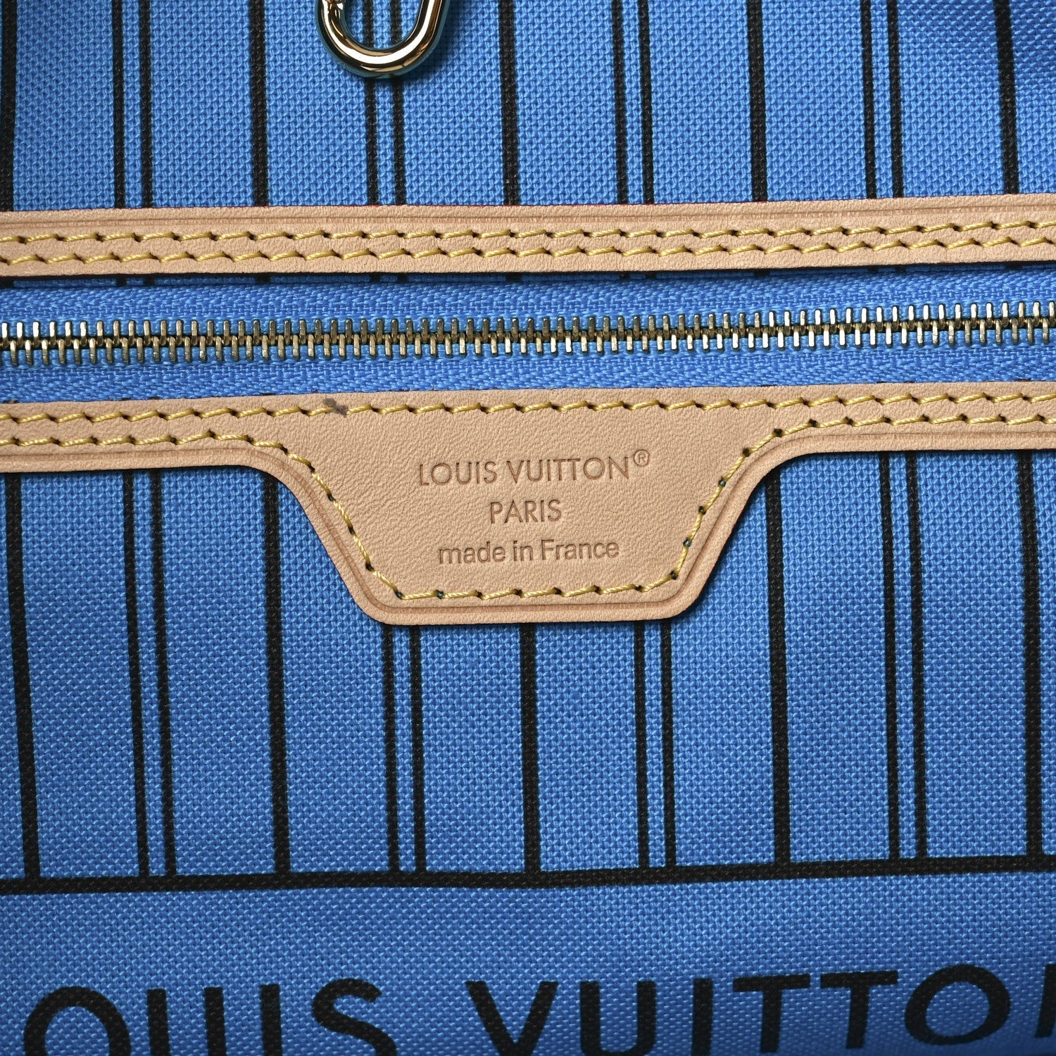 Monogram Inside Out Neverfull Bandouliere MM Gaston Blue