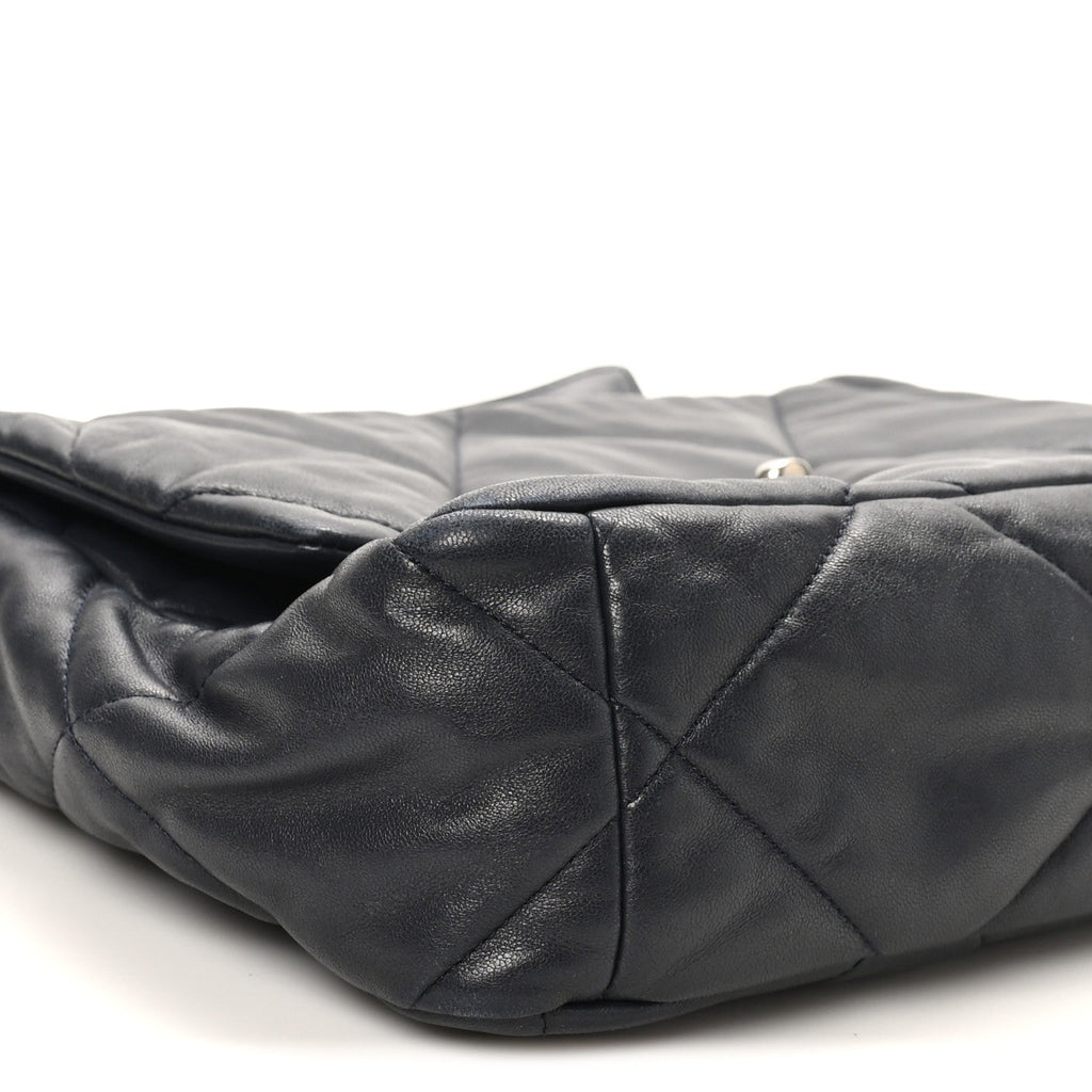 Lambskin Quilted Large Chanel 19 Flap Black
