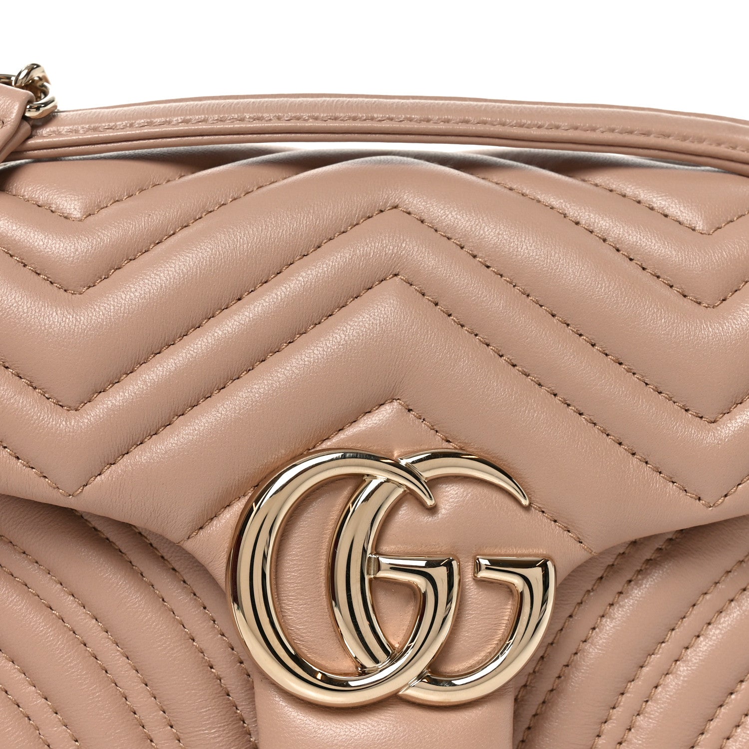 Lambskin Matelasse Medium GG Marmont Shoulder Bag Pink Beige