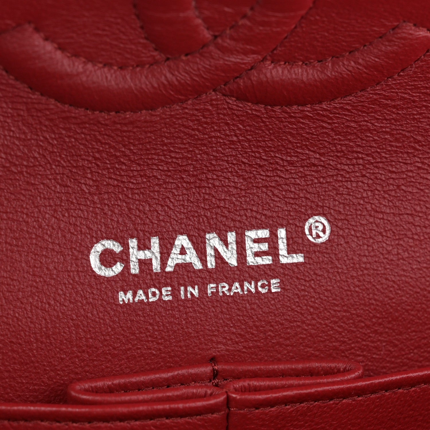 Lambskin Quilted Medium Double Flap Red