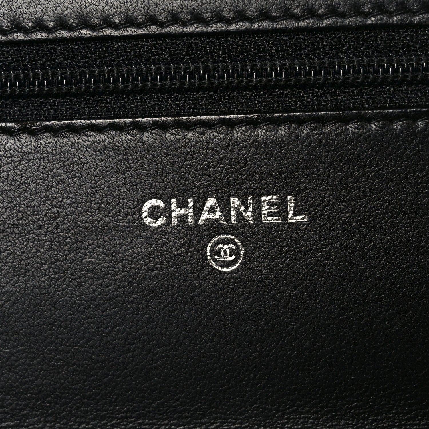Lambskin Quilted Boy Wallet On Chain WOC Black