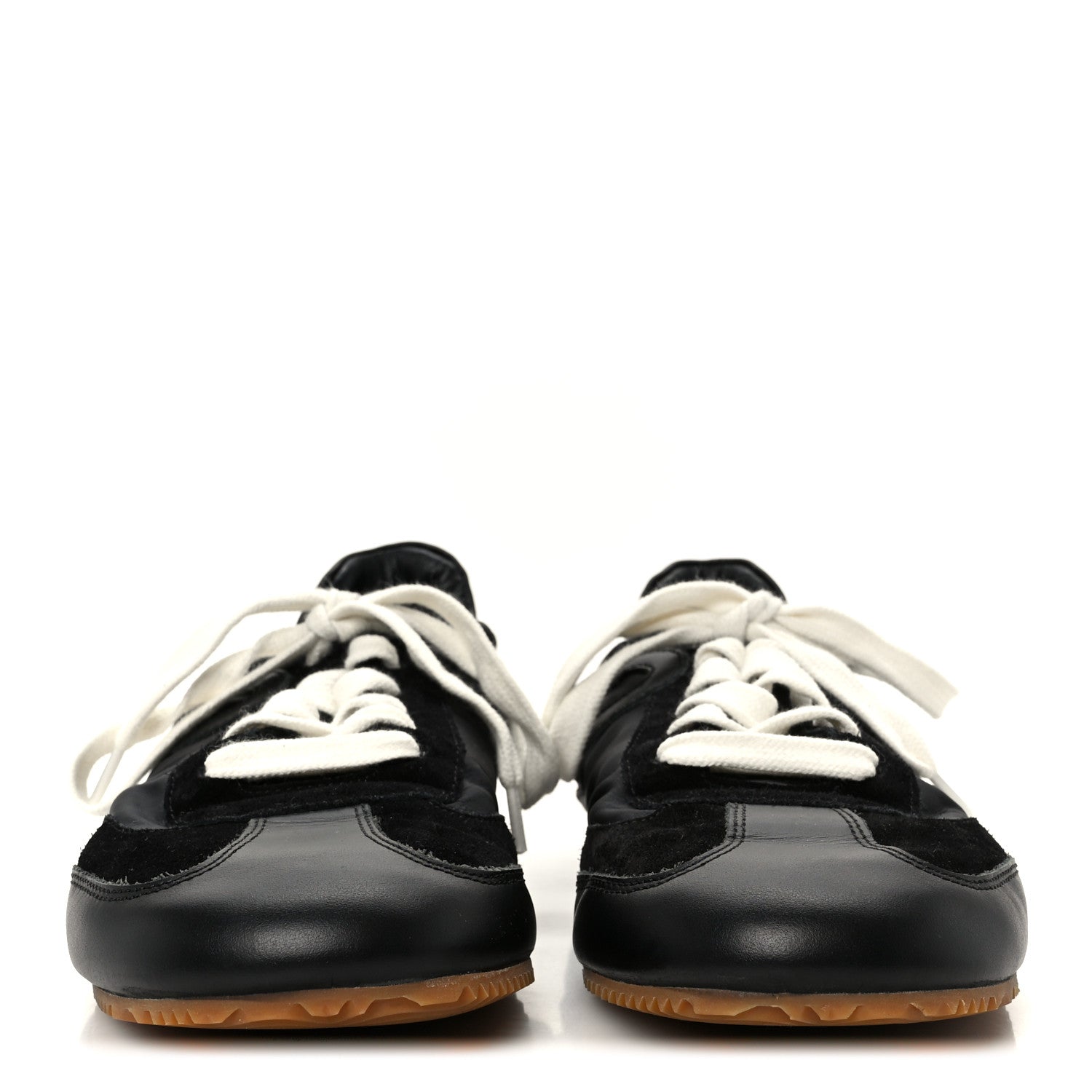 Nylon Suede Ballet Runner Sneakers 39 Black